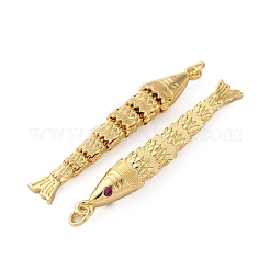 Rack Plating Brass Micro Pave Cubic Zirconia Pendants&nbsp;KK-M309-38L-G