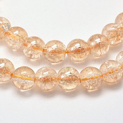 Electroplate Synthetic Crackle Quartz Bead Strands&nbsp;EGLA-J067-12mm-HR07