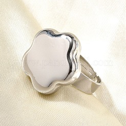 304 Stainless Steel Adjustable Finger Ring&nbsp;RJEW-H244-02P
