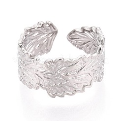 304 Stainless Steel Cuff Rings for Women&nbsp;RJEW-N052-07P