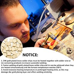 真鍮チップはんだ400個  Diy ジュエリー製作修理電子はんだ付け  正方形  24KGP本金メッキ  2x2x0.3mm  400個;&nbsp;KK-CN0003-23B