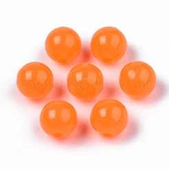 蓄光アクリルビーズ  暗闇で光る  ラウンド  ダークオレンジ  8mm  穴：1.8mm  約1850個/500g&nbsp;MACR-N008-25C