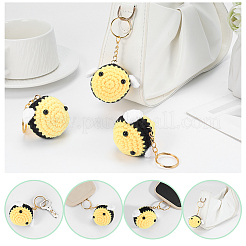 8Pcs Wool Crochet Bees Keychain&nbsp;KEYC-ME00023