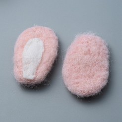 フェルトのうさ耳飾りアクセサリー  人形用  ヘアバンド  パンチ刺繍飾り  ピンク  51.5x30x11mm&nbsp;FIND-WH0032-52B
