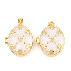 Brass Locket Pendants&nbsp;KK-D232-13G