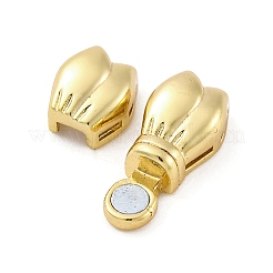 真鍮製マグネットクラスプ  カドミウムフリー＆ニッケルフリー＆鉛フリー  蓮  18KGP本金メッキ  18x6.5x4.5mm  穴：0.7x3mm&nbsp;KK-C066-14G