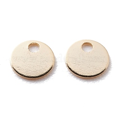 真鍮製チャーム  カドミウムフリー＆鉛フリー  フラットラウンド  24KGP本金メッキ  4x0.2mm  穴：0.9mm&nbsp;KK-Y003-15G