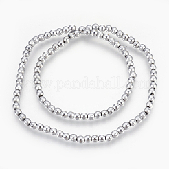 Electroplate Non-Magnetic Synthetic Hematite Beads Strands&nbsp;G-F585-C05-4mm