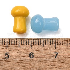透明および不透明なガラスビーズ  キノコ  ミックスカラー  11.5x8mm  穴：1.5mm&nbsp;GL-CBA1F09-02