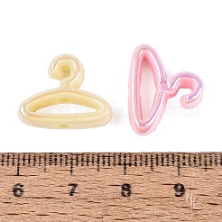UVメッキ不透明アクリルビーズ  虹色の  洋服ハンガー  ミックスカラー  14x18x5.5mm  穴：2.2mm  約500個/袋&nbsp;OACR-N165-02