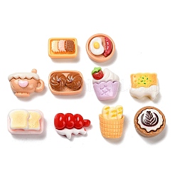 オペーク樹脂カボション  模造食品  混合図形  ミックスカラー  8~13x10~14x6~7.5mm&nbsp;RESI-I068-07