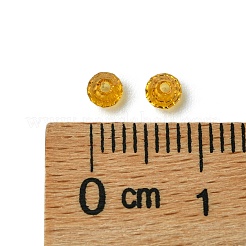 プレシオサ®クリスタルビーズ  チェコクリスタル  双円錐形(451 69 302 ロンデル)  トパーズ 10070 個  3mm  穴：0.8mm&nbsp;Y-PRC-BA3-10070