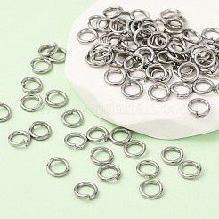 変色しにくい304ステンレススチール製オープン丸カン  ラウンド  ステンレス鋼色  20ゲージ  5x0.8mm  内径：3.4mm&nbsp;STAS-Q186-02-5x0.8mm