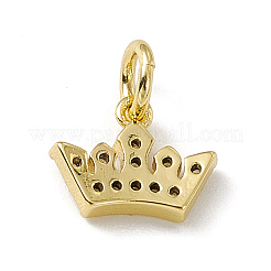 Brass Micro Pave Cubic Zirconia Charms&nbsp;ZIRC-F132-96G