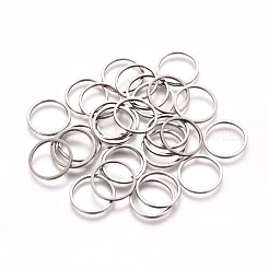 ステンレス鋼の連結リング  ジュエリー作りのための  リング  ステンレス鋼色  12x0.8mm  内径：10mm&nbsp;STAS-TAC0002-21-02P-1