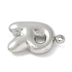 304 Stainless Steel Initial Pendants&nbsp;STAS-S186-12R-P