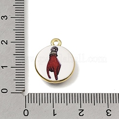 Printed Brass Pendants&nbsp;KK-CBAE379-01G-D
