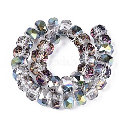 Electroplate Transparent Glass Beads Strands&nbsp;EGLA-N022-04A-D04