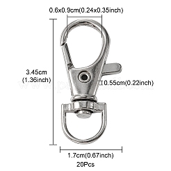 20Pcs Alloy Swivel Lobster Claw Clasps&nbsp;FIND-YW0001-55B