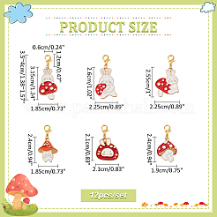 Mushroom & Rabbit Pendant Stitch Markers&nbsp;HJEW-AB00527