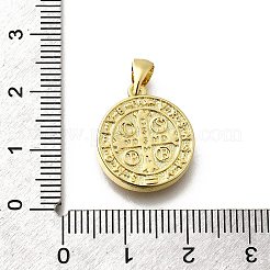 Brass Micro Pave Cubic Zirconia Pendants&nbsp;KK-P295-20G