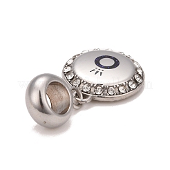 304 Stainless Steel Crystal Rhinestone European Dangle Charms&nbsp;STAS-F278-21P