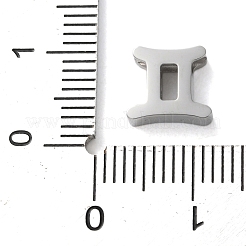 星座 304 ステンレススチール チャーム  双子座  8x9x3mm  穴：2mm&nbsp;LS-STAS-U038-01P-03
