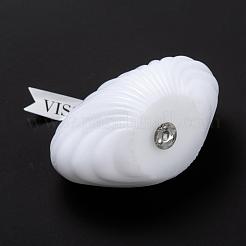 シェル型アロマテラピー無煙キャンドル  ボックス付き  結婚式のための  パーティー  奉納  オイルバーナーとクリスマスの飾り  ベージュ  6.8x9x4.8cm&nbsp;DIY-C001-06F