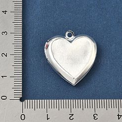 Heart Brass Locket Pendants&nbsp;KK-K414-12A-S