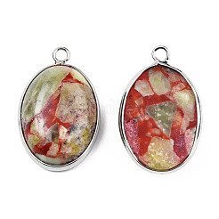 Assembled Peridot and Rose Quartz Pendants&nbsp;G-T111-01