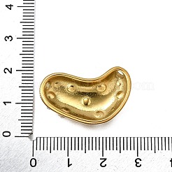 304ステンレスペンダント  ラインストーン付き  豆の魅力  ゴールドカラー  クリスタル  16.5x26.5x5.5mm  穴：2.5mm&nbsp;STAS-Q360-01A-G