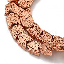 Electroplated Natural Lava Rock Beads Strands&nbsp;G-I360-X02-03