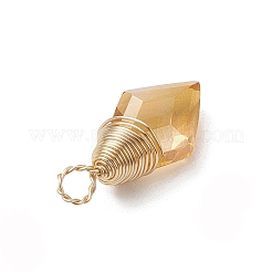 Copper Wired Glass Pendants&nbsp;PALLOY-JF02621-02