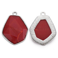Faceted Glass Pendants&nbsp;PALLOY-N167-01-03P-RS