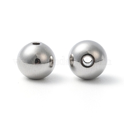 304ステンレススチールビーズ  ラウンド  ステンレス鋼色  8mm  穴：2.2mm&nbsp;STAS-D052-8mm-P