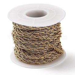 Ion Plating(IP) 304 Stainless Steel Rope Chains&nbsp;CHS-G027-08C-G