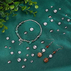 600個 3スタイル 316サージカルステンレススチールビーズキャップ  花  ステンレス鋼色  6~10x2~4mm  穴：1~1.2mm  200個/スタイル&nbsp;STAS-UN0064-32