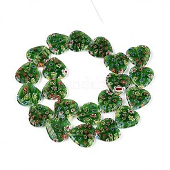 Handmade Millefiori Glass Beads Strands&nbsp;LAMP-T021-29E