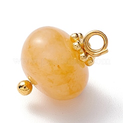 Natural Topaz Jade Charms&nbsp;PALLOY-JF01092-03