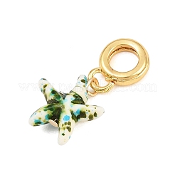 Brass Resin European Dangle Charms&nbsp;KK-CBA3642-01G-06