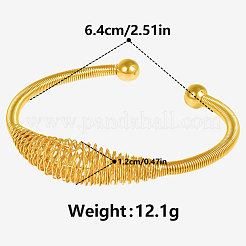 Stylish 304 Stainless Steel Spring Wire Cuff Bangles&nbsp;XA6036-2