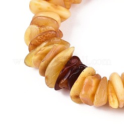 天然琥珀ビーズストレッチブレスレット（男性・女性用）  ナゲット  内径：2インチ（5.1cm）&nbsp;BJEW-T018-21