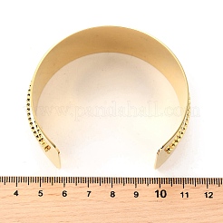 304 Stainless Steel Rhinestone Cuff Bangles for Women&nbsp;BJEW-Z109-04G-02
