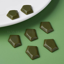 オペークアクリルカボション  五角形  ダークオリーブグリーン  23.5x18x4mm  約450個/500g&nbsp;MACR-S373-142-A11