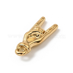 304ステンレスペンダント  ニッケルフリー  イオンプレーティング（ip）  ジェスチャー  23.5x8x5mm  穴：1.6mm&nbsp;STAS-F327-03G-G