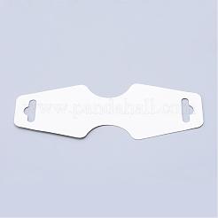 厚紙のアクセサリー台紙  ネックレスに使用  ブレスレットとモバイルペンダント  ホワイト  124x46x0.3mm&nbsp;CDIS-Q001-46