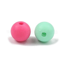 不透明なつや消しアクリルビーズ  ラウンド  ミックスカラー  8mm  穴：1.8mm  約1785個/500g&nbsp;MACR-K361-27