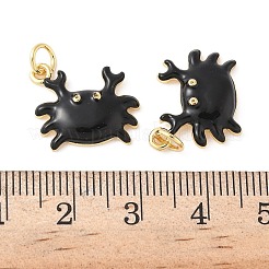 Brass Enamel Pendants&nbsp;KK-CJC0013-10G-02-RS