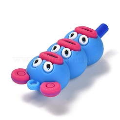 PVCプラスチックの大きなペンダント  モンスター人形  藤紫色  65x27x19mm  穴：3.5mm&nbsp;PVC-M003-06A