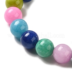 天然石イエロージェイド翡翠ビーズ連売り  染め  ラウンド  直径約10mm  穴：1mm  38~40個/連  15インチ&nbsp;X-JBR10mm-C